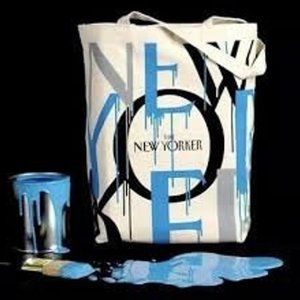 New Yorker Blue Paint Drip Tote - LIMITED EDITION NWT